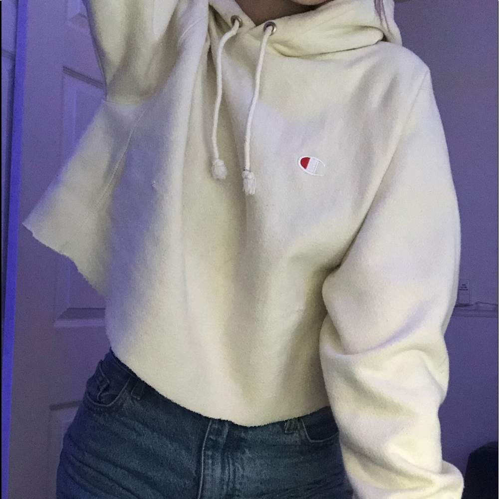 cropped champion hoodie